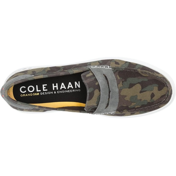 Cole Haan Men's Grandpro Rally Canvas Penny Loafer CAMO/ GRAY Sneaker size 10.5 - Picture 4 of 7